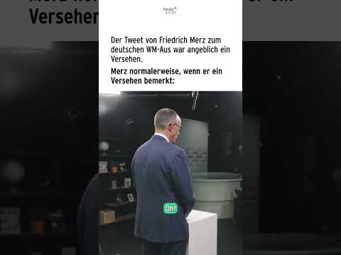 Merz, wenn er ein Versehen bemerkt | heute-show #shorts