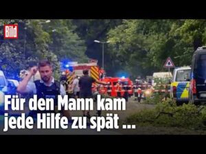 KARLSRUHE: Unwetter-Tragödie in Baden-Württemberg! Radfahrer von umstürzendem Baum erschlagen