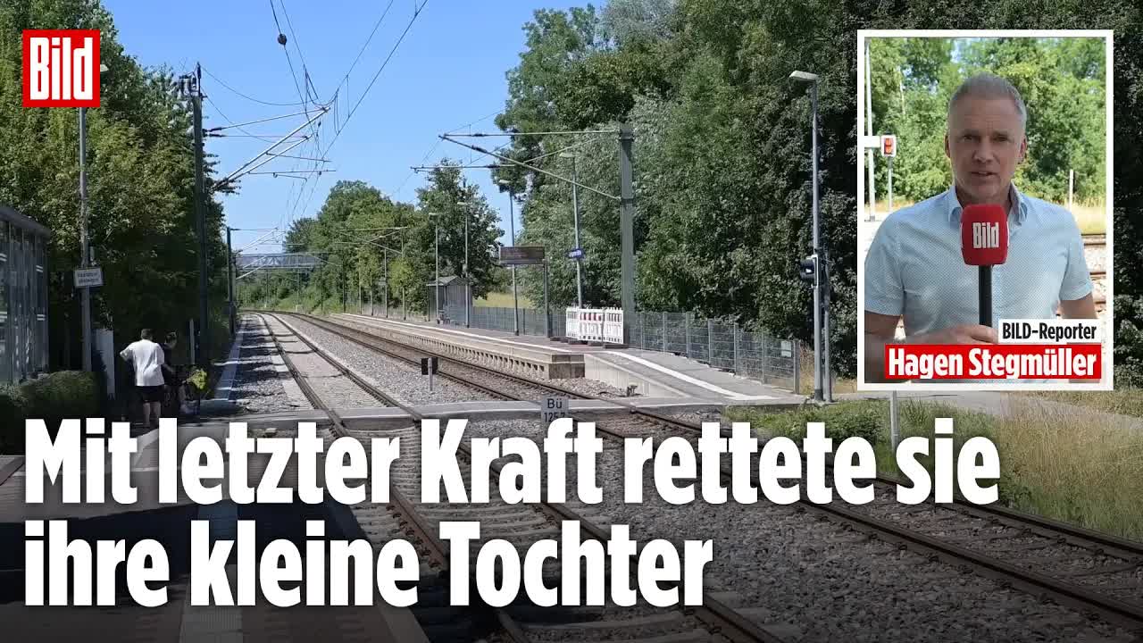 Tragisches Unglück in Heilbronn: Junge Mutter wird auf Bahnübergang von Zug erfasst
