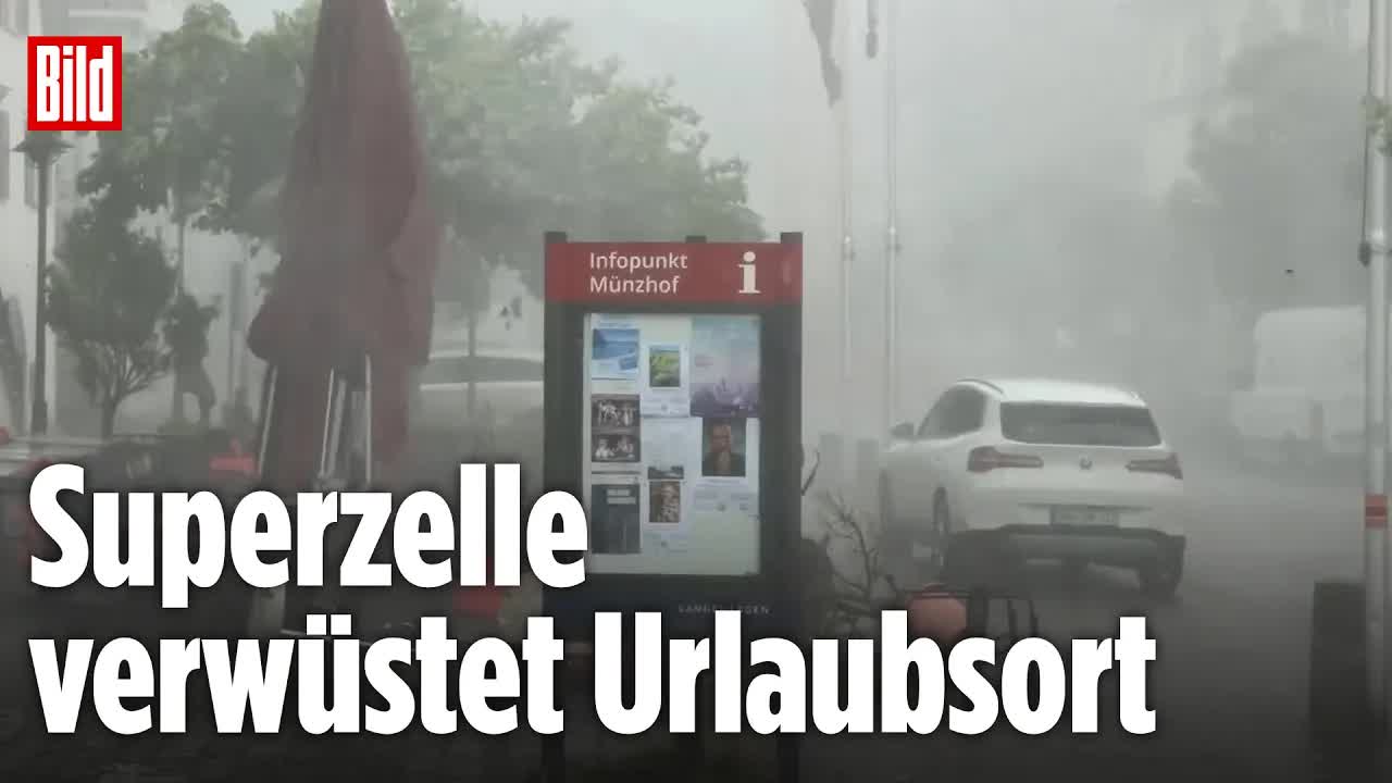 Unwetter: Gewaltige Superzelle zieht über den Bodensee
