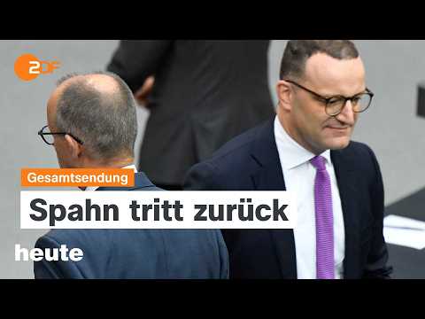 heute 19:00 Uhr vom 18.07.2026 Spahn Rücktritt, Proteste in Ukraine, EU-Regeln gegen Fast Fashion