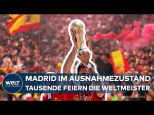 SPANIEN: Nach WM-Sieg – Tausende Fans feiern die Weltmeister in Madrid
