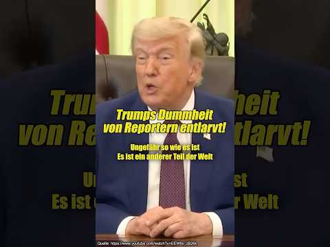 Trumps DUMMHEIT Entlarvt Von Journalisten!
