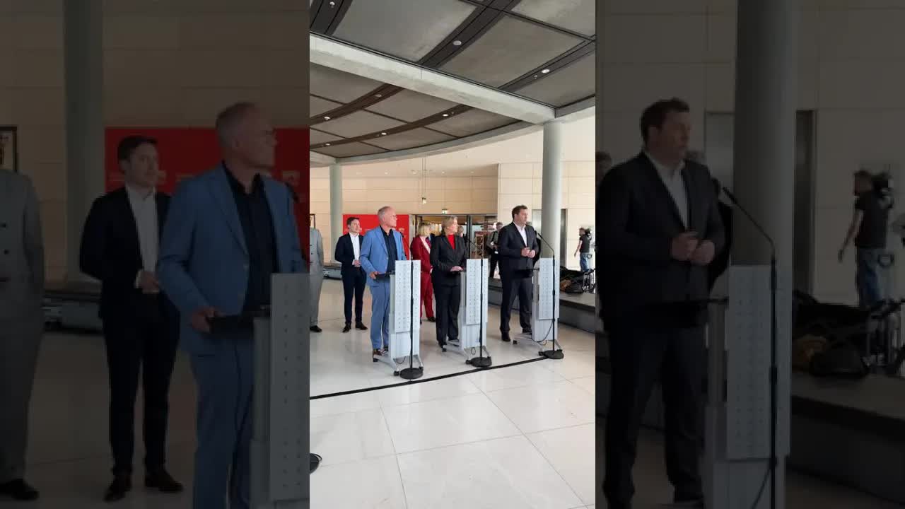 Ein Jahr Koalition: Statement von Matthias Miersch mit Bärbel Bas & Lars Klingbeil