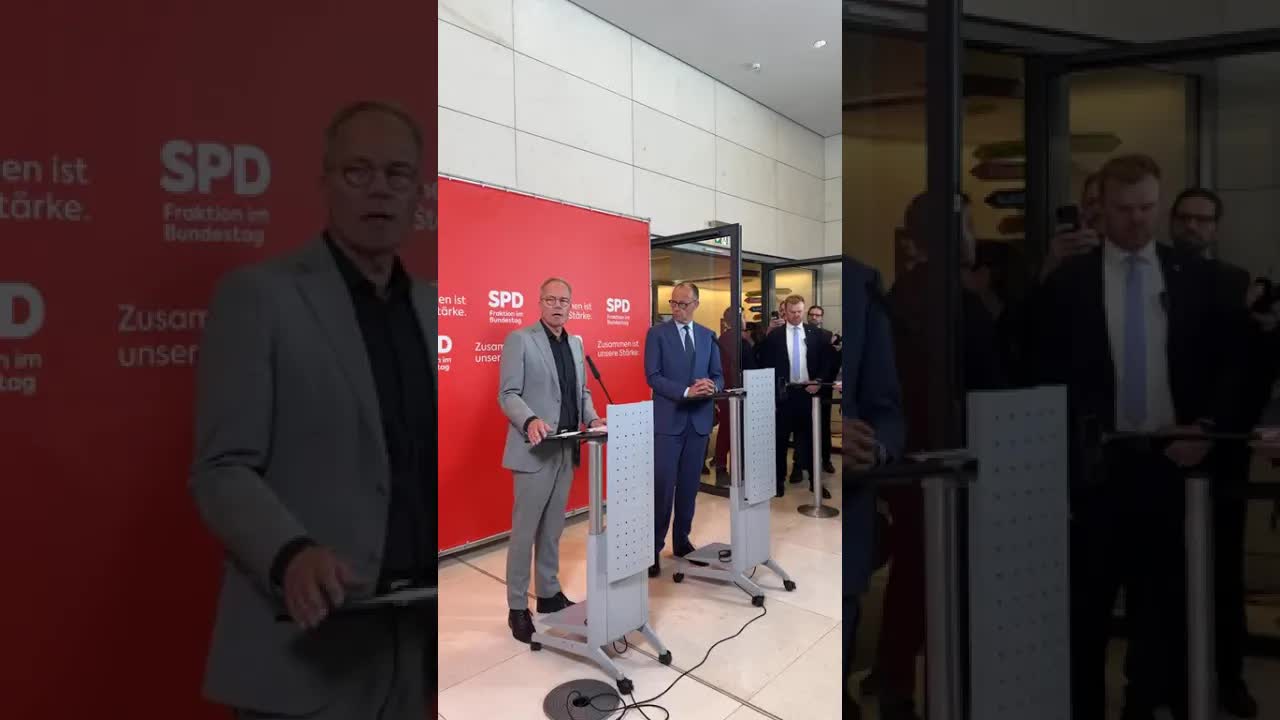 Matthias Miersch und Friedrich Merz | Pressestatement vom 19. Mai 2026