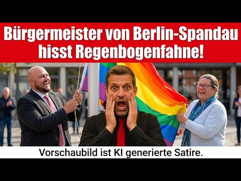 🔴 CDU BÜRGERMEISTER VON BERLIN - SPANDAU HISST REGENBOGENFAHNE‼️