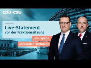 CDU•CSU Fraktion – 7. Juli 2026 | Live-Statement mit Jens Spahn & Alexander Hoffmann