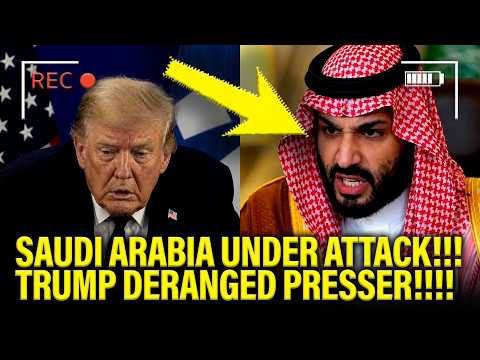 Trump Finally SURFACES in DISASTER  PRESSER as SAUDI ARABIA HIT!!!