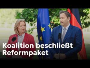 Lars Klingbeil und Bärbel Bas zum Koalitionsausschuss von CDU/CSU und SPD