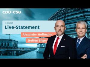 CDU•CSU Fraktion – 22.07.2026 | Pressestatement mit Alexander Hoffmann & Steffen Bilger.