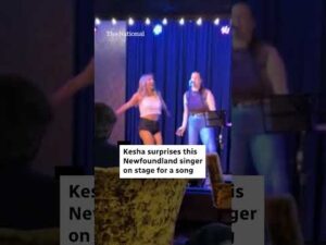 CBC News: The National – Kesha surprises Newfoundland singer on stage