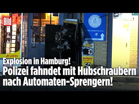 HAMBURG: Explosion zerfetzt Bankautomat komplett! Polizei sucht nach den Sprengern!